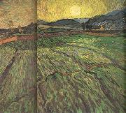 Vincent Van Gogh Enclosed Field with Risihng Sun (nn04) oil